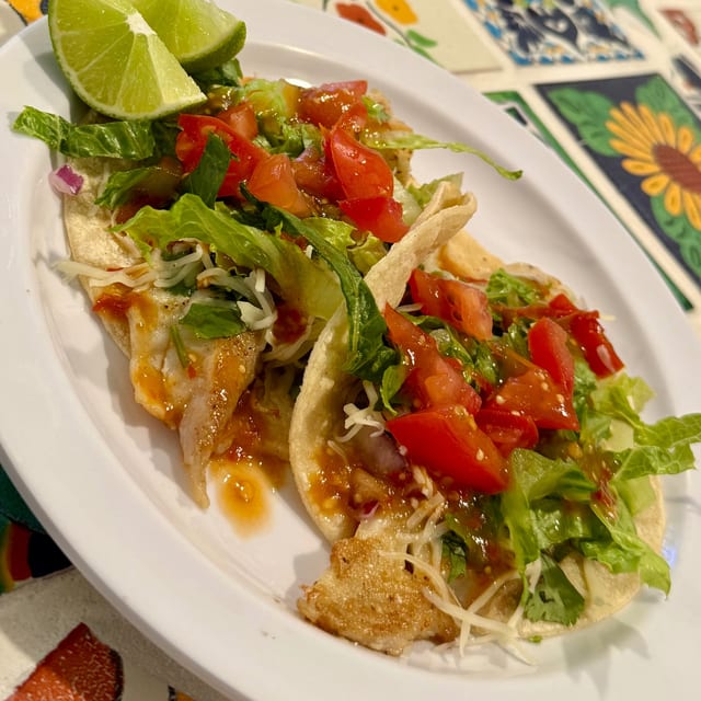 GRILLED FISH TACOS.